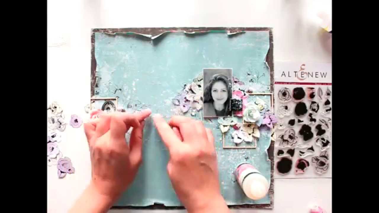 Altenew - scrapbooking layout tutorial from Elena Morgun