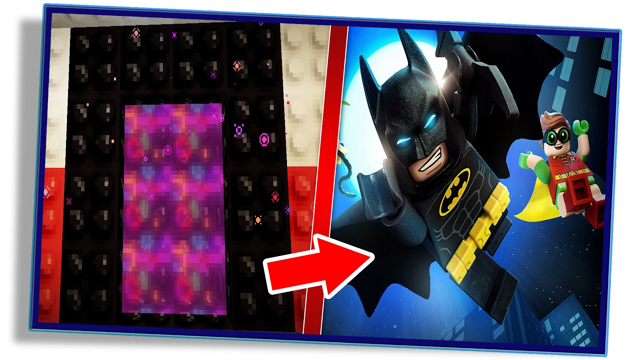 COMO FAZER UM PORTAL PARA O MUNDO DO LEGO BATMAN! - Minecraft