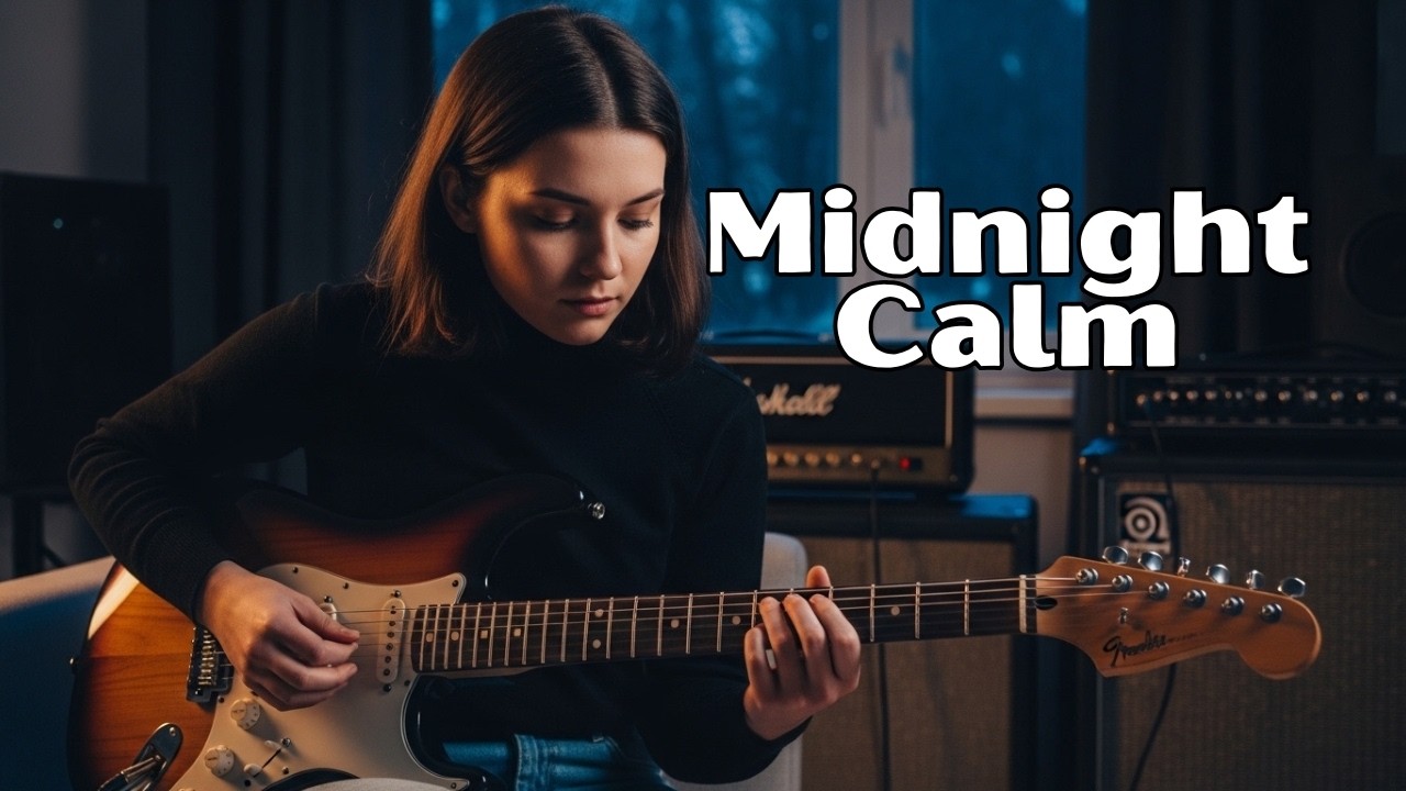 Dark Night Slow Rock Guitar Instrumental for Late Night Relaxation and Quiet Reflection