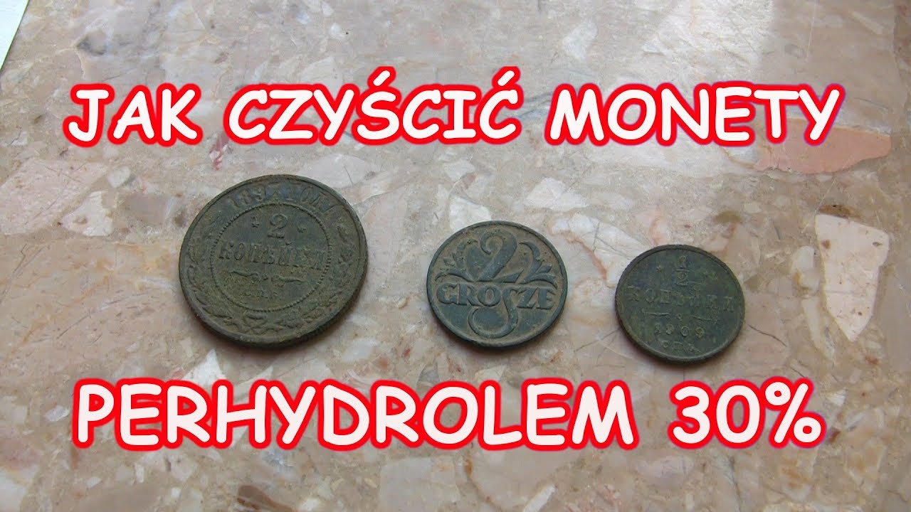 Czyszczenie Monet Miedzianych za pomocą PERHYDROLU 30% - Super Efekt #1