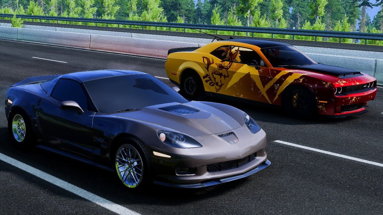BeamNG Online Crazy Roll Races 11XXHP KONG ZR1/Procharged C6z Vs Procharged Viper| w/ Passenger POVs