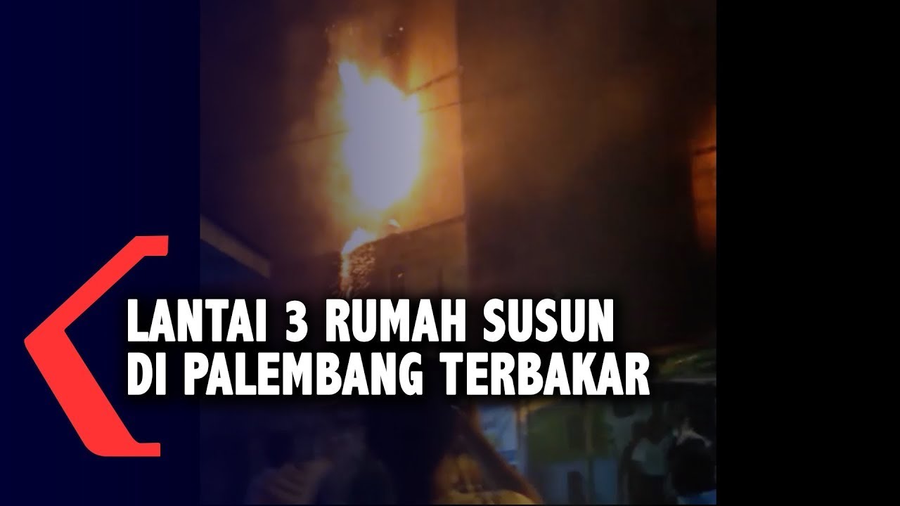 Lantai 3 Rumah Susun Di Palembang Terbakar