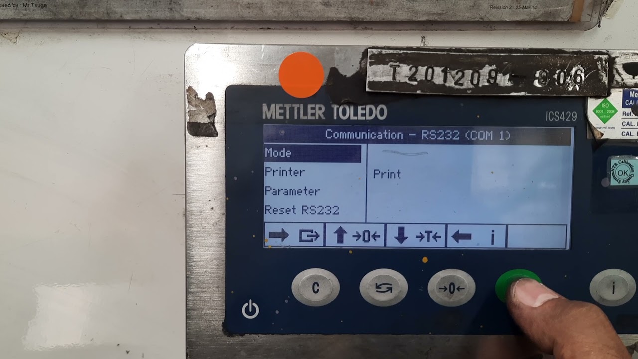 การตั้งค่า Serial Communication ตาชั่งดิจิตอล METTLER TOLEDO รุ่น ICS429