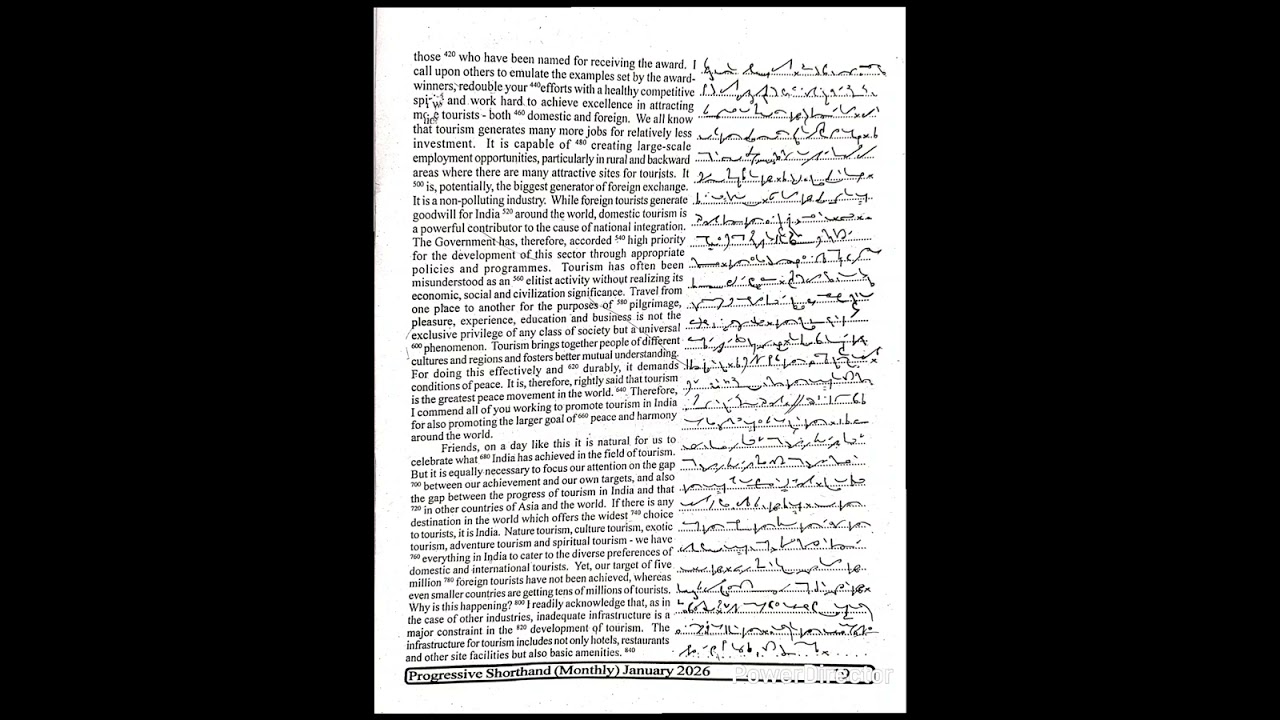 PROGRESSIVE MAGAZINE JANUARY 2026 EX. 13 @100 WPM #ssc #dsssbsteno #progressivedictation #STENO
