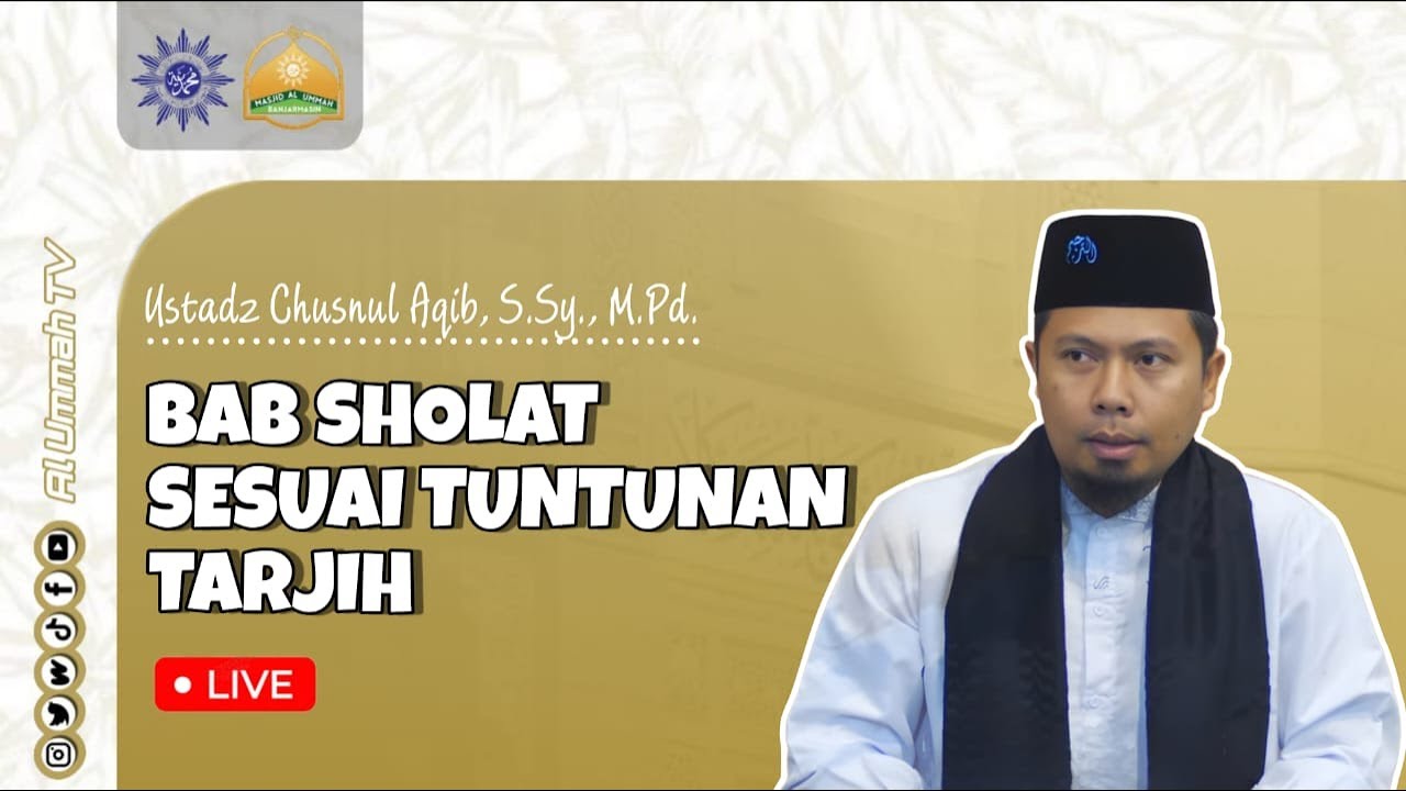 🔴LIVE | Majelis Ilmu Sabtu Subuh | Ustadz Chusnul Aqib, S.Sy., M.Pd.I. |