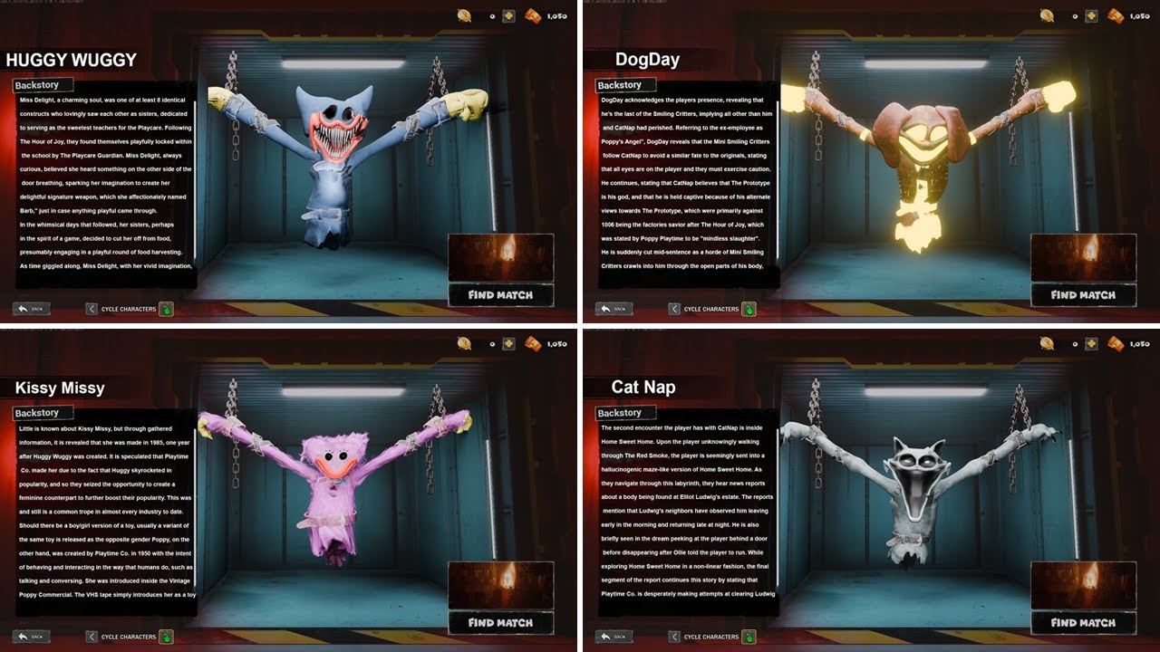 Project: Playtime - Select Menu All Bosses Dogs Day Poppy Playtime Chapter 3