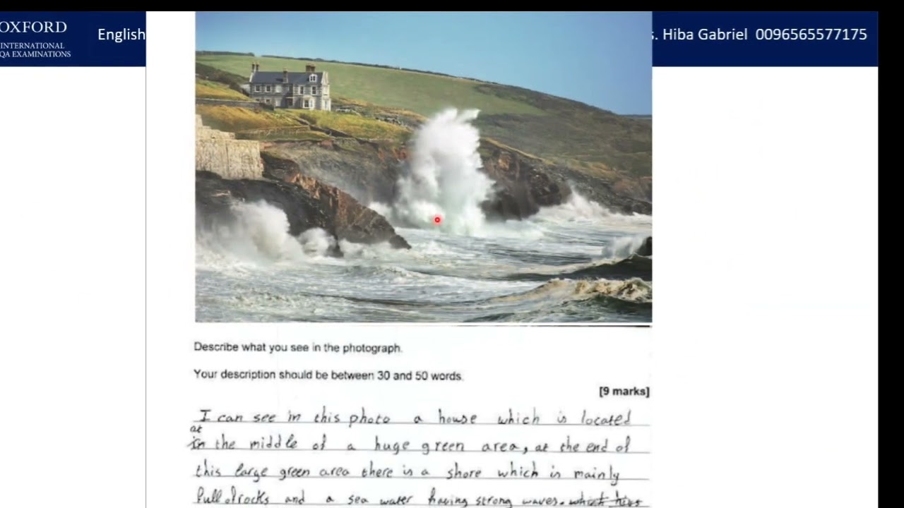 Oxford AQA ESL Task 1: Descriptive Paragraphs