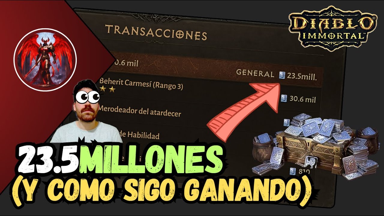 Te comparto como CONSIGO MUCHO PLATINO actualmente en Diablo Immortal