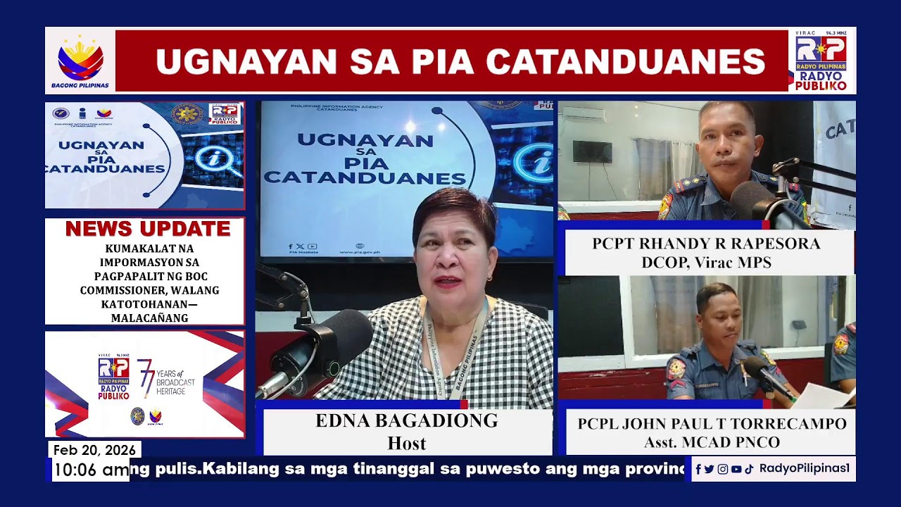 Ugnayan sa PIA Catanduanes | Fedruary 20, 2026
