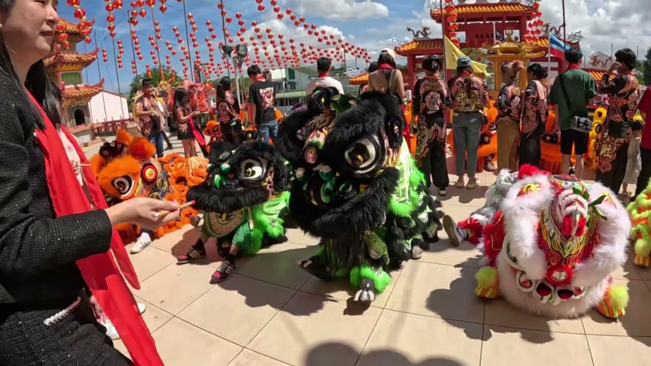 lion dance eye dotting ceremony at Peak Nam Tong temple 2025
