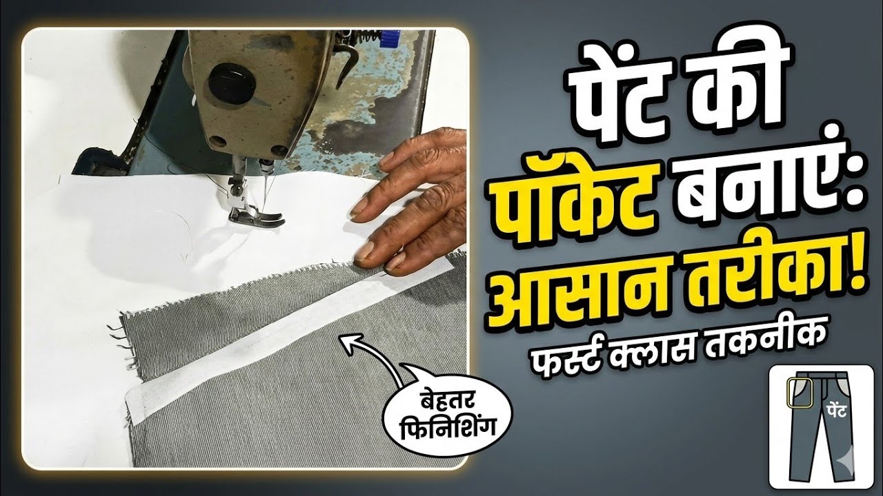 पेंट में आगे वाला क्रॉस पॉकेट बनाने का सबसे अच्छा तरीका  ✓✓ फुल फिनिशिंग के साथ आगे का क्रोस पौकेट 💯