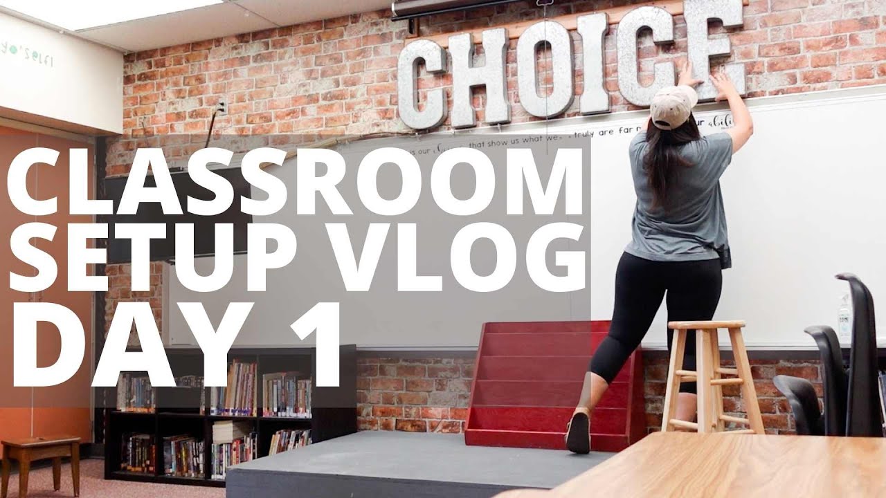 Classroom Setup Vlog Day 1 | Unpacking & Desk Arrangements