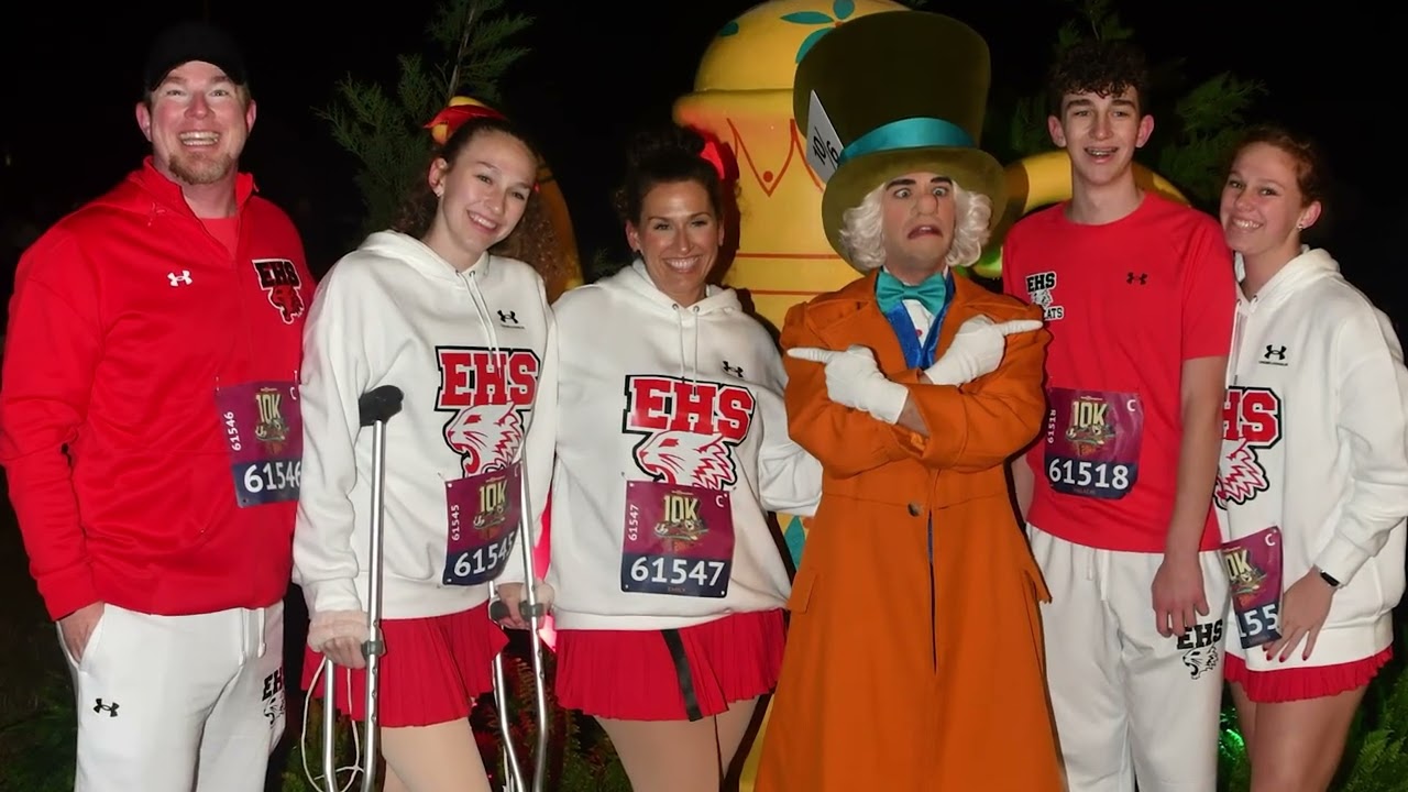 Disney 10k Run 2025 - on crutches with a boot!