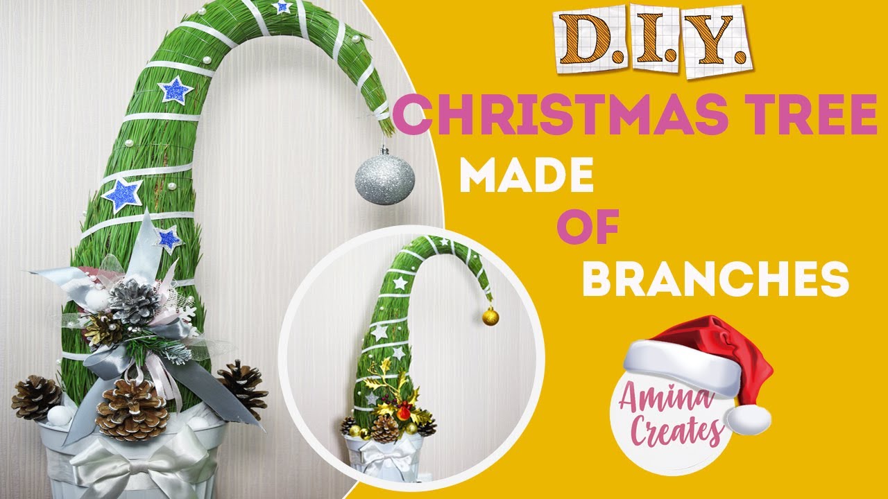 Шикарная стильная Елка из веточек своими руками🌲DIY Christmas Tree