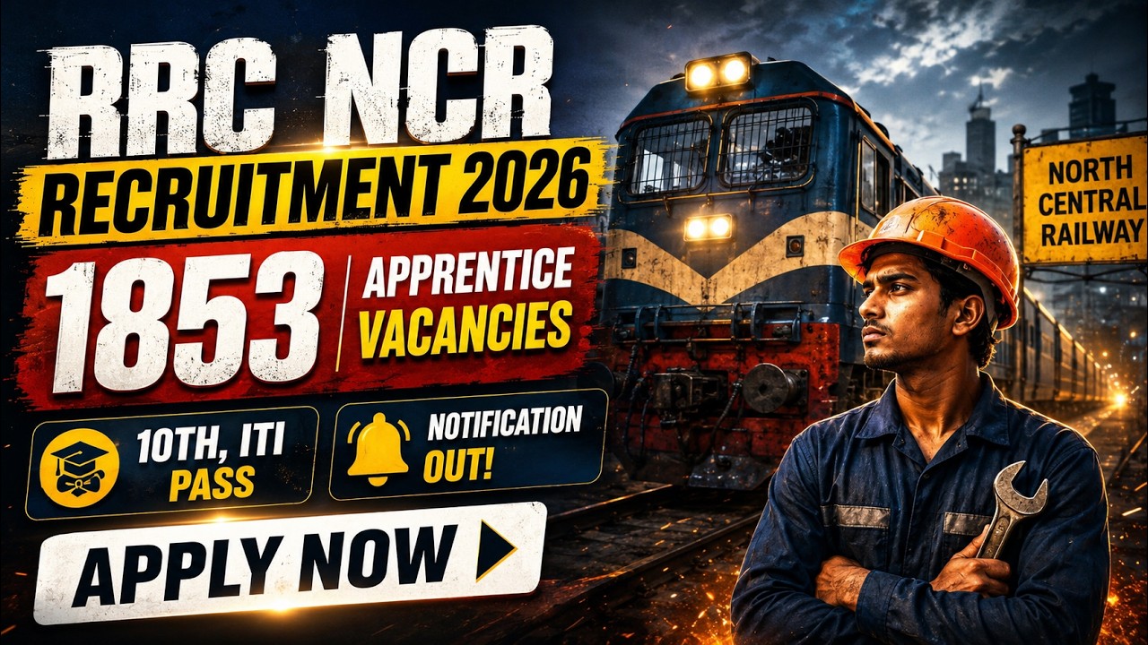 RRC NCR Apprentice Recruitment 2026 Notification Out | Apply Online for 1853 Posts