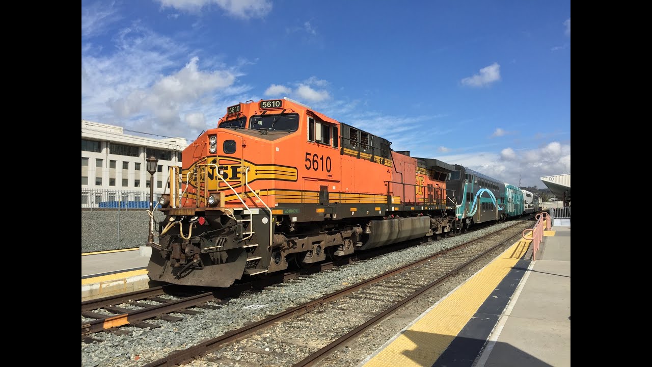 Metrolink HD 60fps: Compilation of BNSF GE AC4400CW Freight Locos on Metrolink Passenger Trains