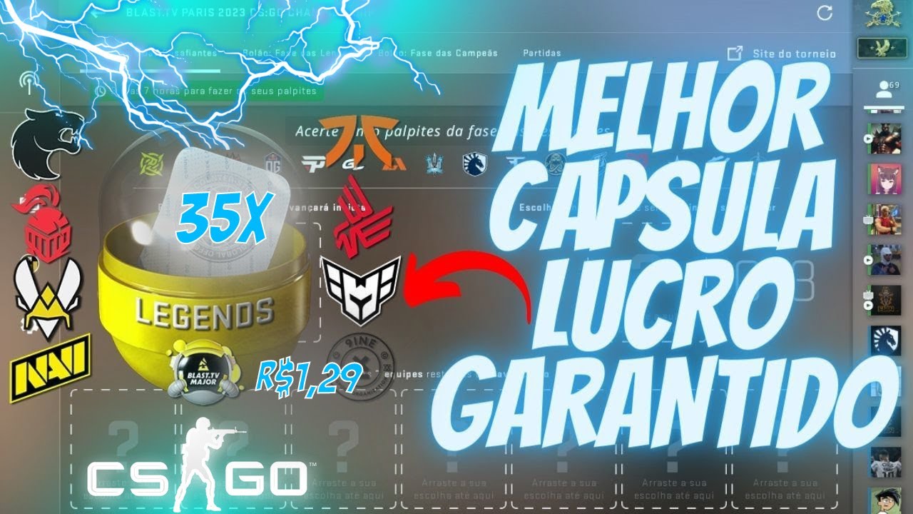 ABRINDO 35 C&Aacute;PSULAS DE ADESIVOS DO PARIS MAJOR 2023 - CSGO