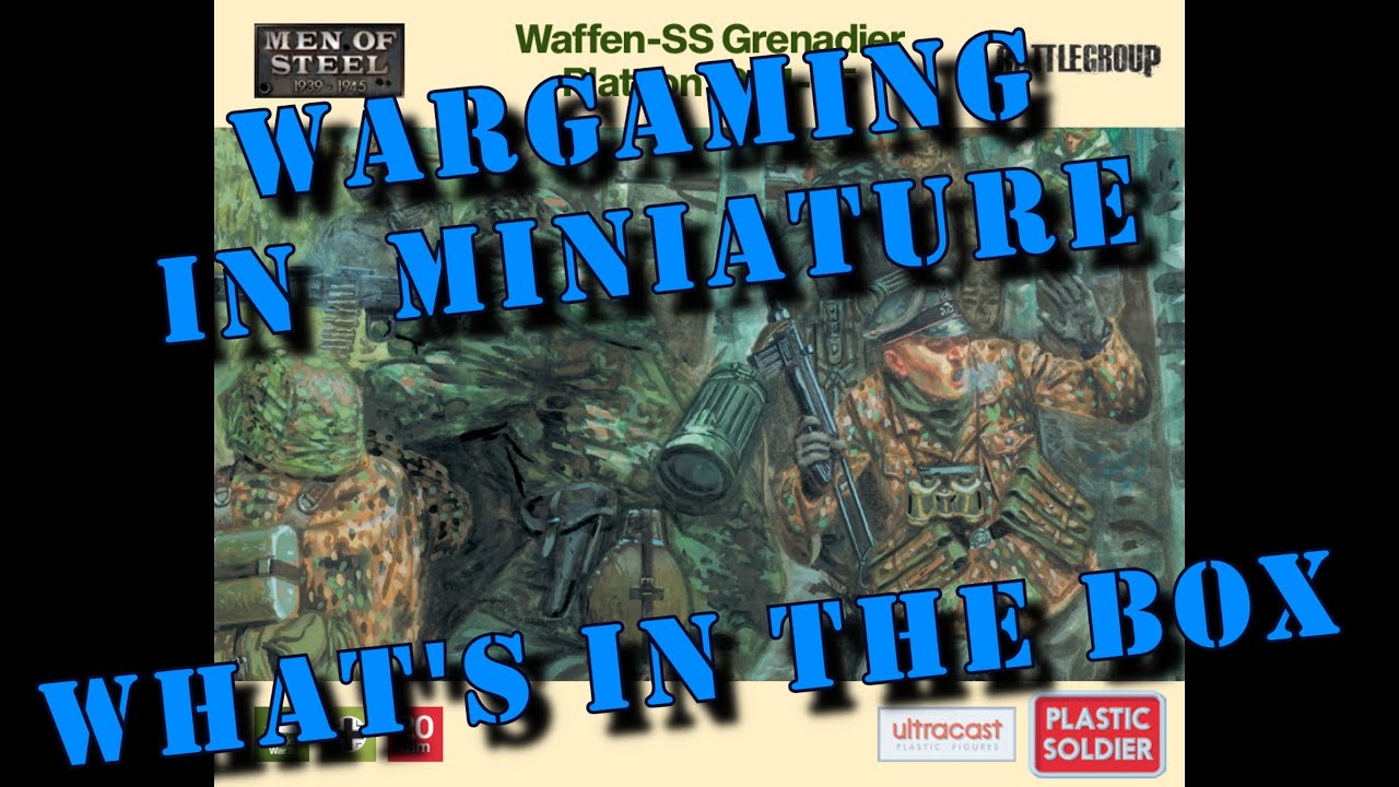 Wargaming in Miniature ☺ What's in the Box ☺ PSC 20mm WW2 German SS Panzergrenadier Platoon