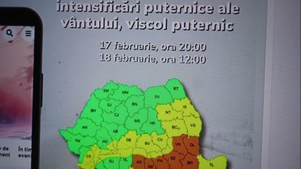 Avertizare cod portocaliu de viscol, precipitatii mixte la Bucuresti