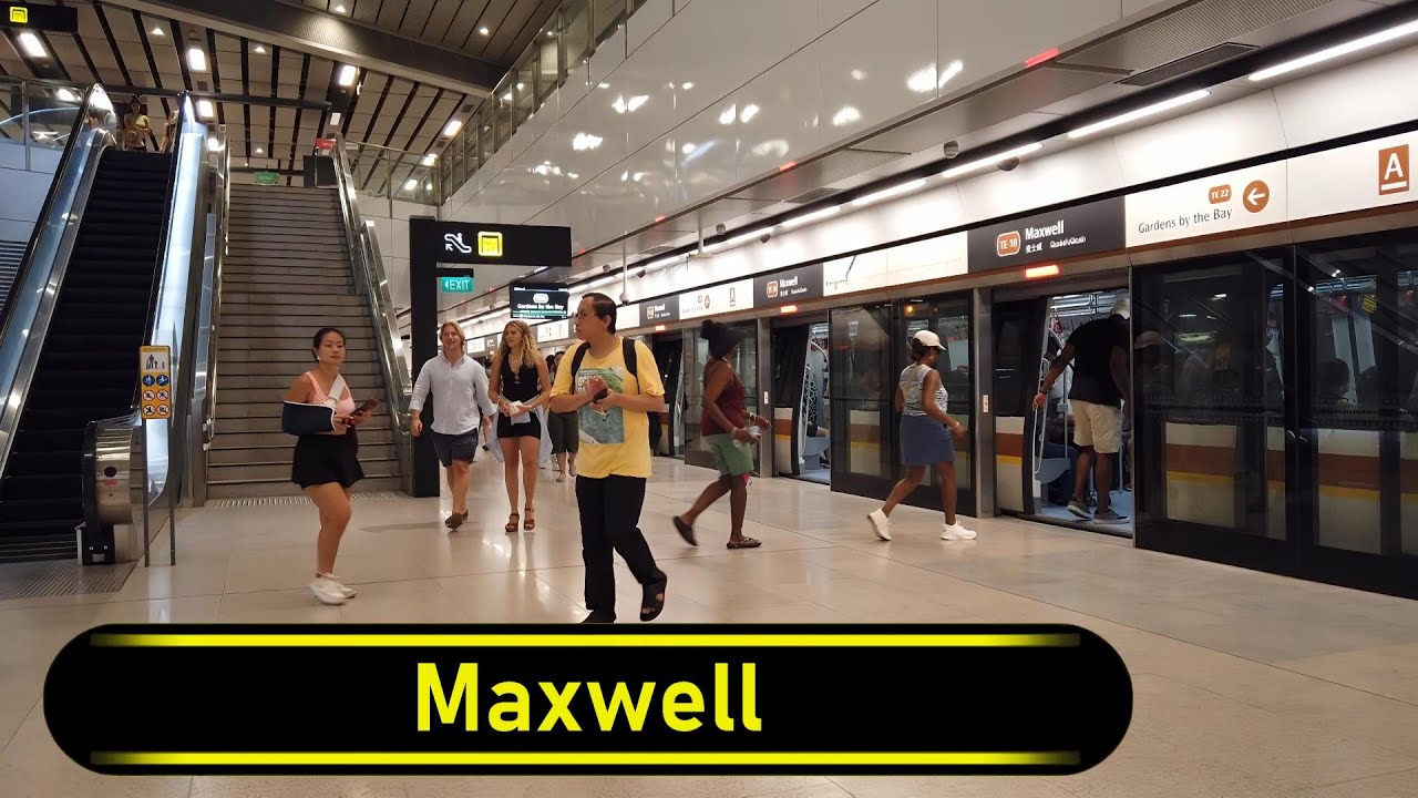 MRT Station Maxwell - Singapore 🇸🇬 - Walkthrough 🚶