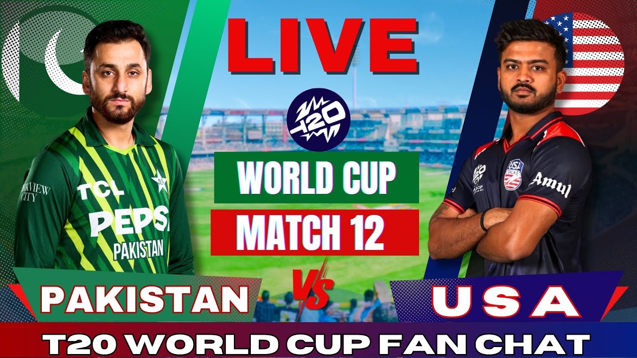 🔴 PAK vs USA LIVE | T20 World Cup Hindi watch along | Live Cricket match Score | Pakistan vs USA