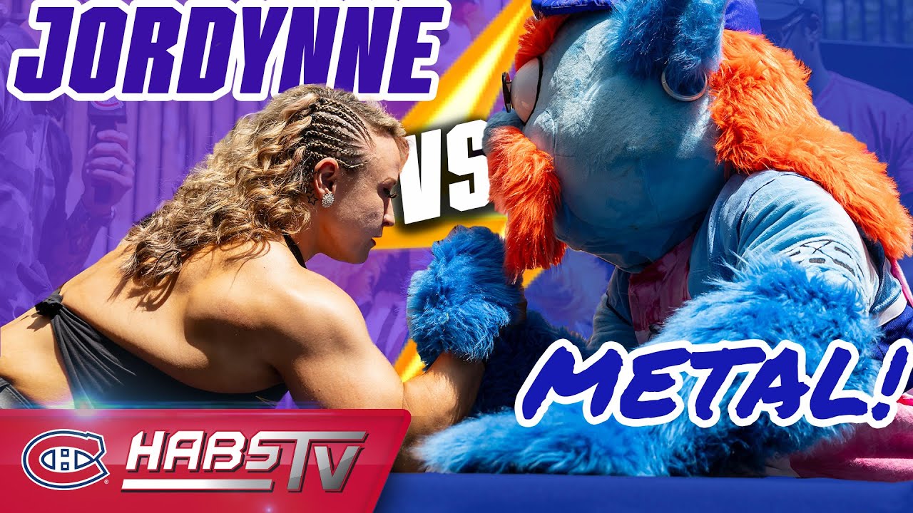 METAL! arm wrestles Jordynne Grace at the Bell Centre