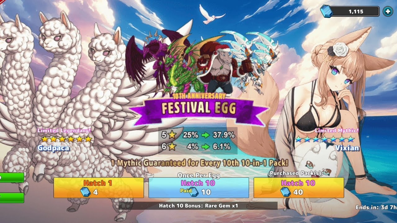 Neo monster 10th anniversary🥳🥳// Vixian banner hatching 