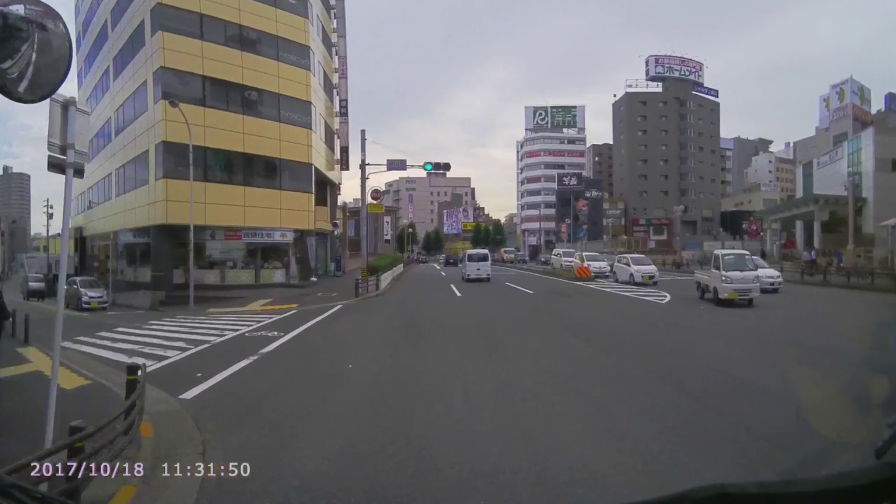 【ドラレコ】バアさんの自転車がノールック飛び出し 金山駅 大津通
