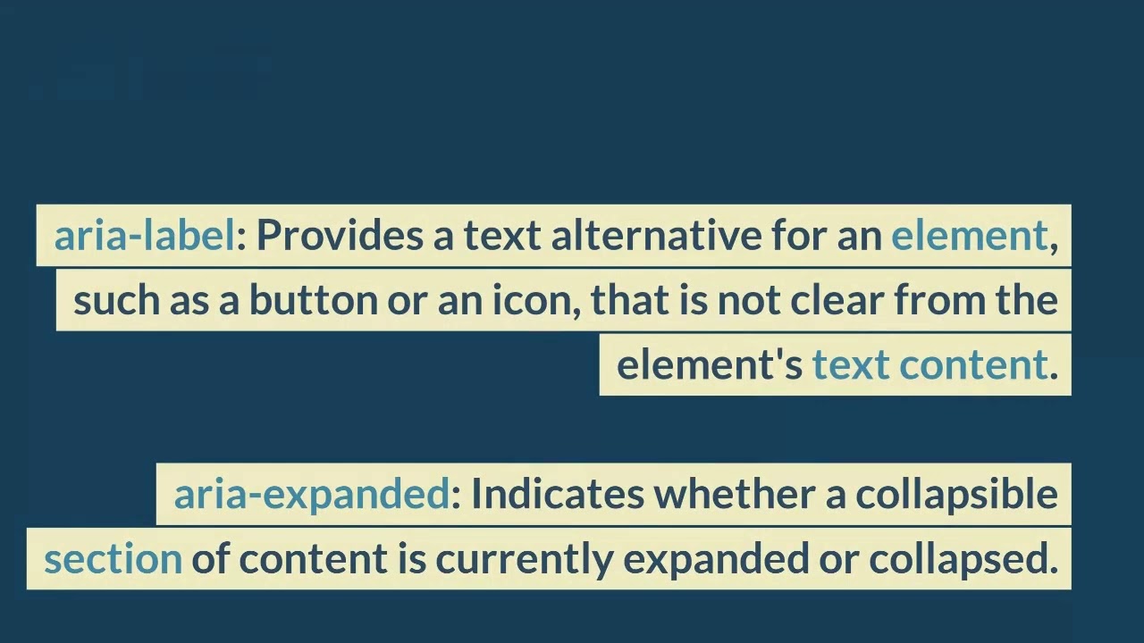 Different ARIA Roles and Attributes and How to implement them in code