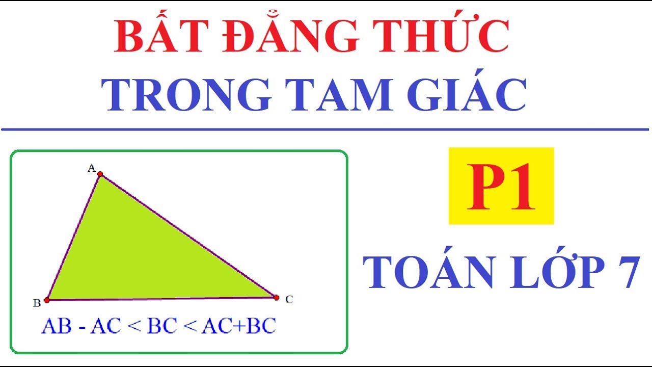 BẤT ĐẲNG THỨC TAM GIÁC. QUAN HỆ GIỮA 3 CẠNH TRONG MỘT TAM GIÁC. TOÁN LỚP 7-P1