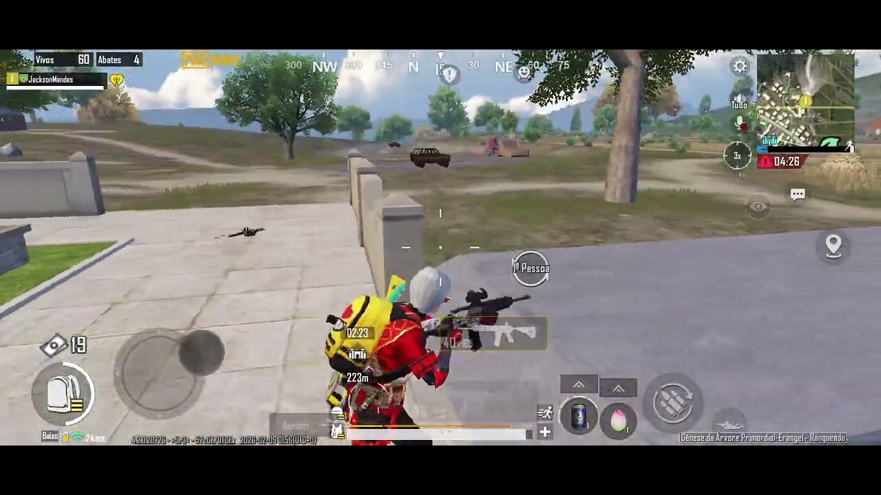 PUBG MOBILE!!! O áudio do vídeo tá ruim mais a partida foi insana!!!!