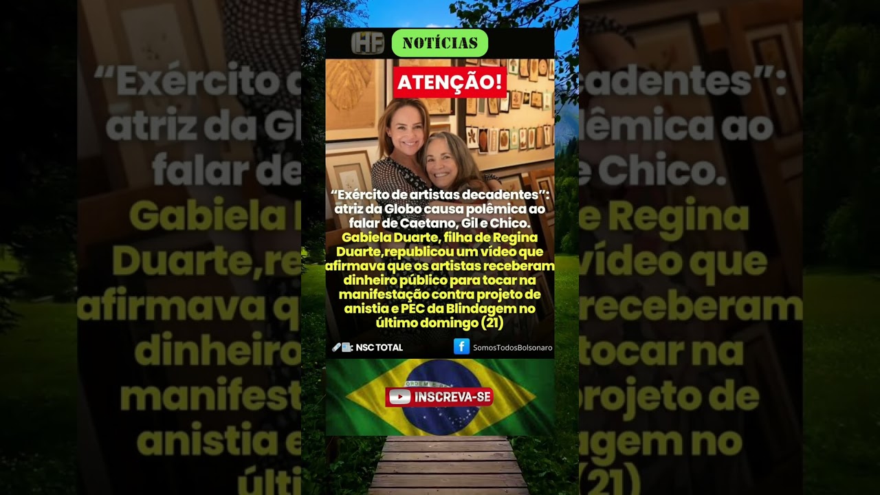 🎯 Atriz da Globo exp&otilde;e pol&ecirc;mica sobre artistas em ato contra PEC da blindagem