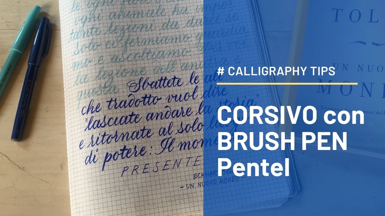 Corsivo con brush pen Pentel