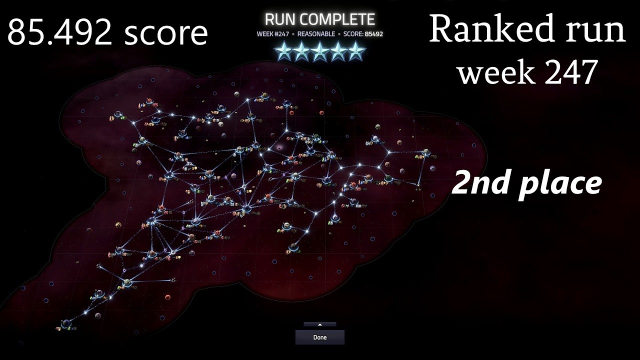 Slipways (v 1.3) - Ranked run (week 247) - 85.492 score (finished 2nd)