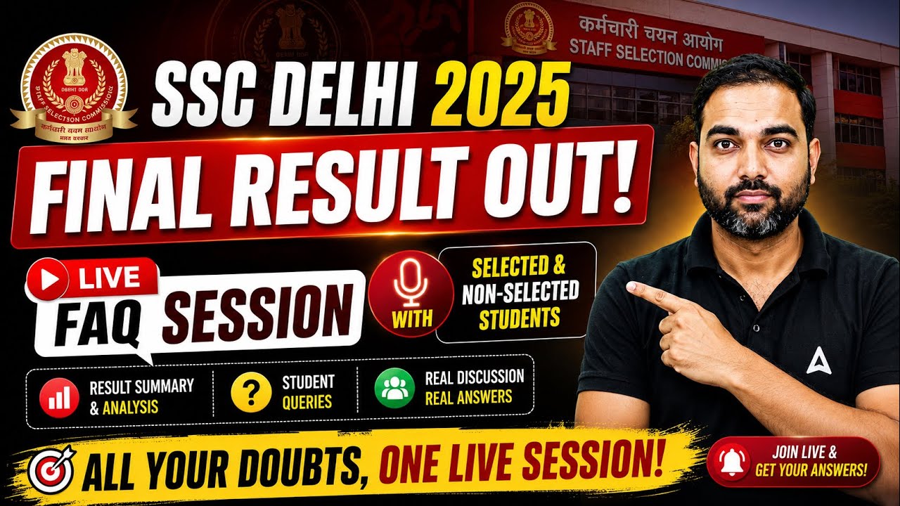 SSC JE  2025 Result Out | Merit List Scam Analysis | Live FAQ Session 2026