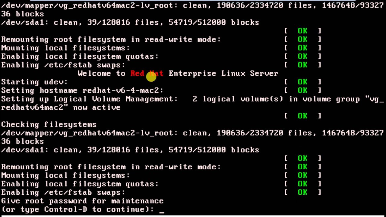 Enable Root Authetication for Single User Mode
