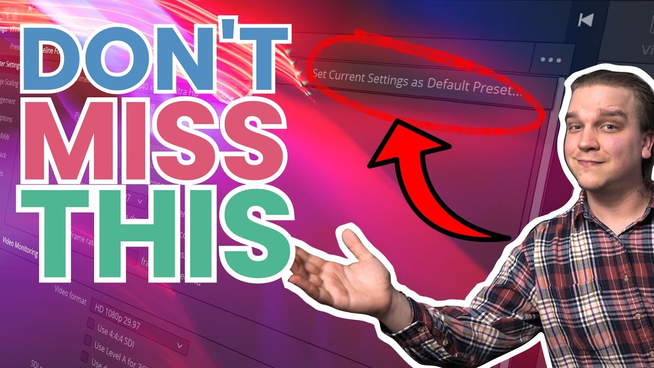DaVinci Resolve Default Project Settings - V18 UPDATE!!