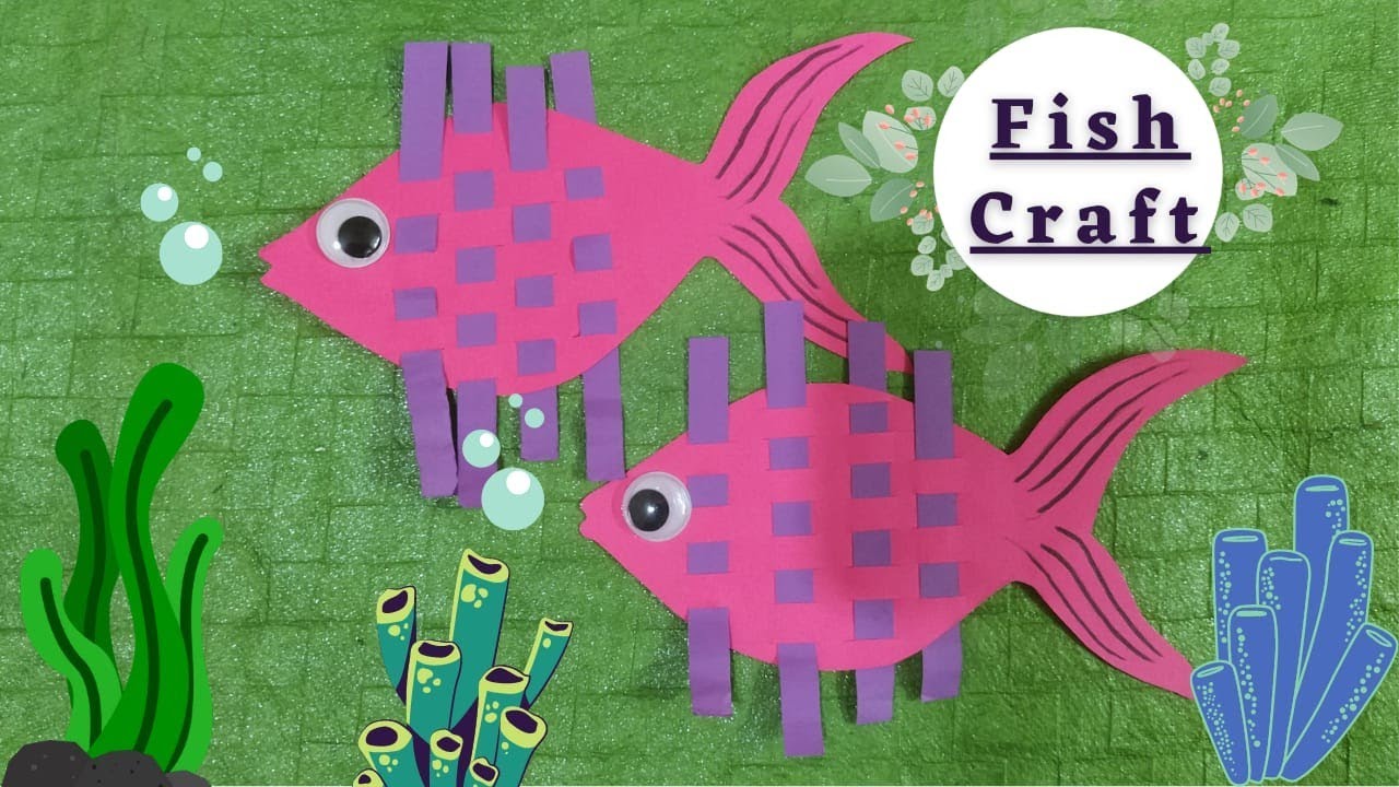 Fish || craft fish|| diy fish craft by strips for kids and beginners