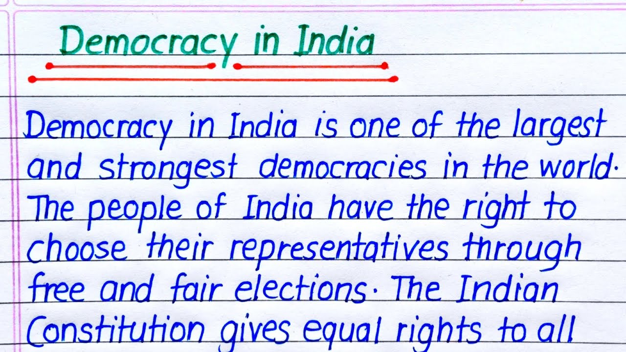 Democracy in India Essay in English || Essay on Democracy in India in English 