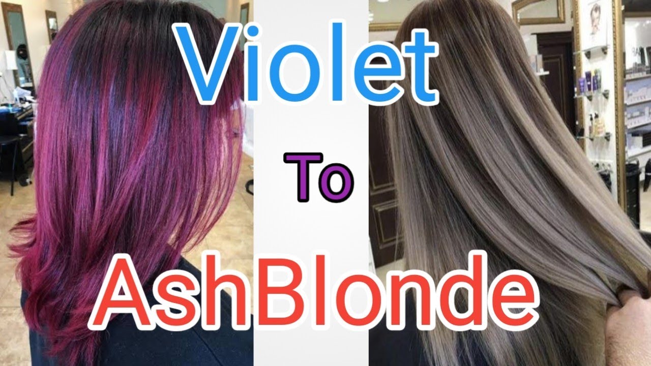 Paano kulayan ang Violet to AshBlonde ( step by step process)