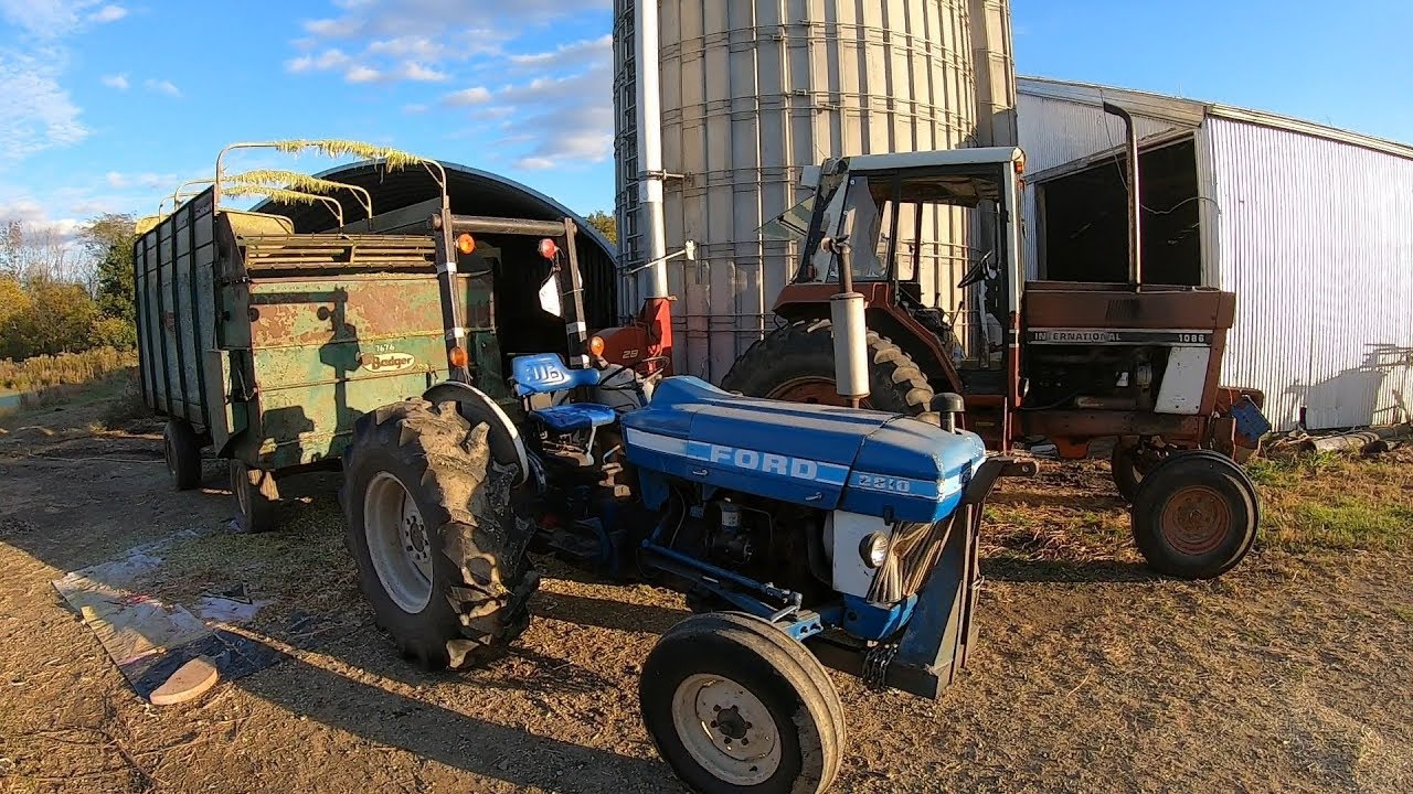 Best POV Of Silage Wagons Filling a Silo