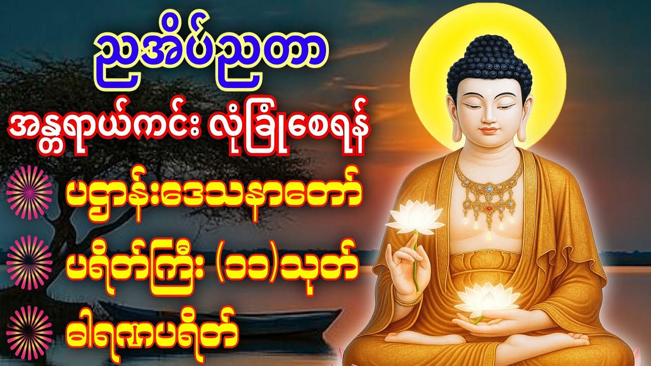 🪷တစ်ညမလွတ်တမ်း နားထောင်ပါ ပဋ္ဌာန်းနှင့် ပရိတ်ကြီး နေ့စဉ်ပူဇော်ပါ ဘေးရန်ကင်းစေမည်။@DhammaMist