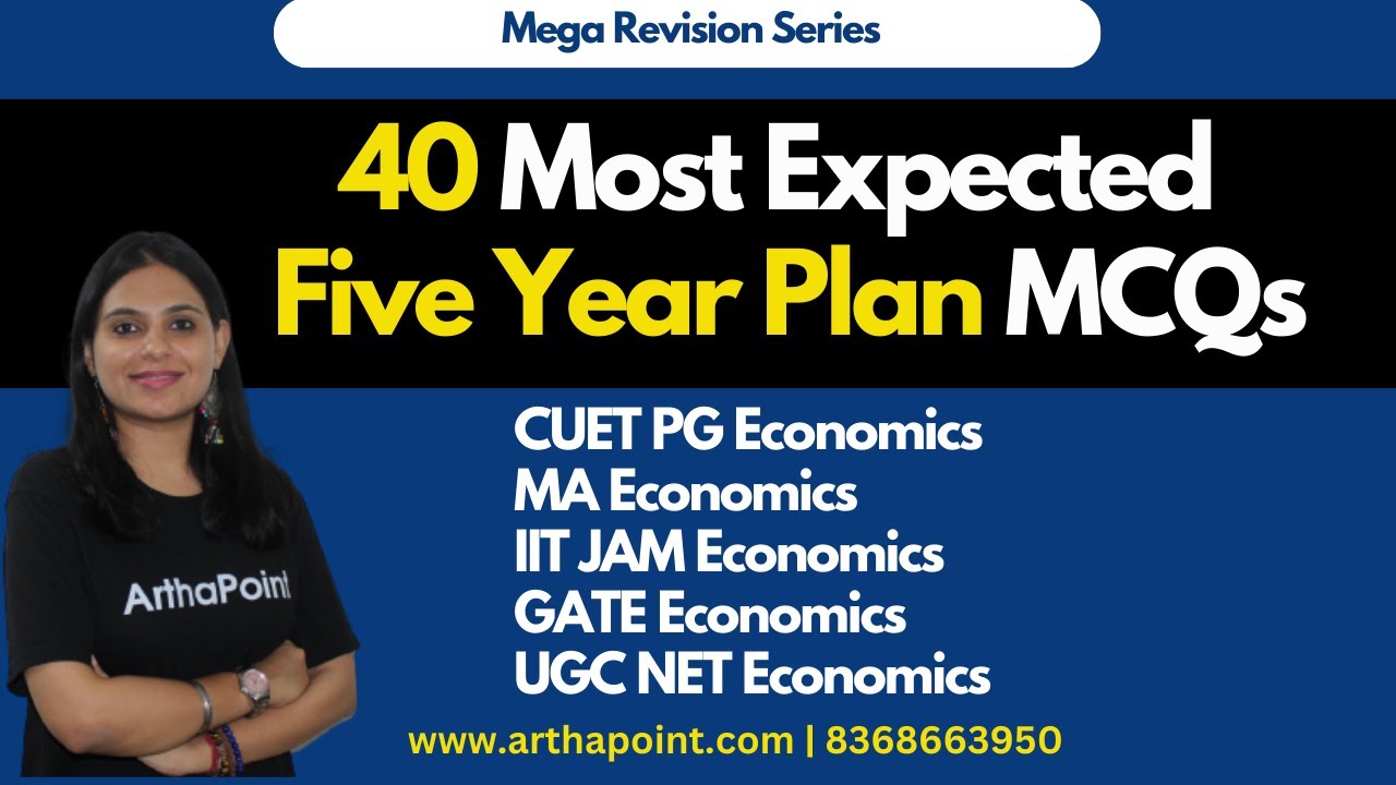Most Asked FIVE YEAR PLANS MCQs | IIT JAM Indian Economy | CUET PG Economics | UPSC Prelims