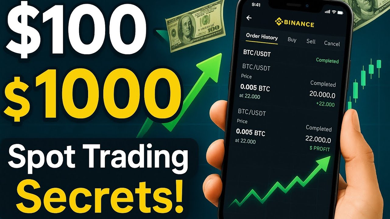 $100 to $1000 Binance Spot Trading - Complete Beginner Strategy (Earn Daily Profits!)