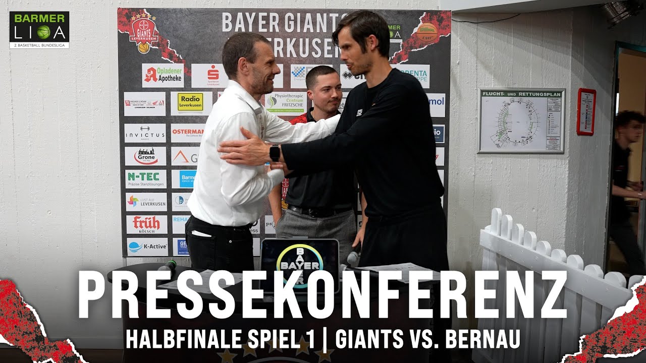 Die Pressekonferenz | BAYER GIANTS Leverkusen vs. LOK Bernau | Halbfinale 1 | ProB 2024/25