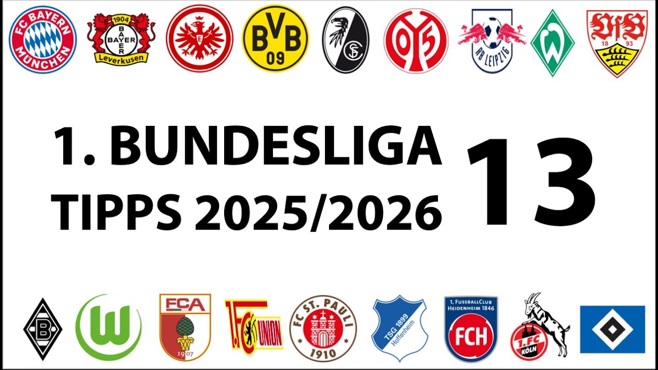 Bundesligatipps 1.Liga - 13.Spieltag - Saison 2025/2026