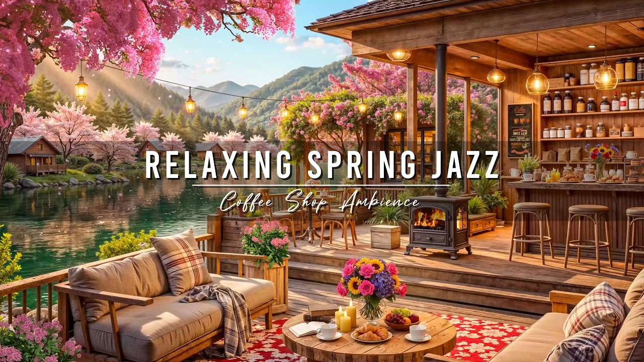 Relaxing Spring Morning Jazz 🌸 Cozy Coffee Shop Ambience with Smooth Jazz Instrumental Music to Work