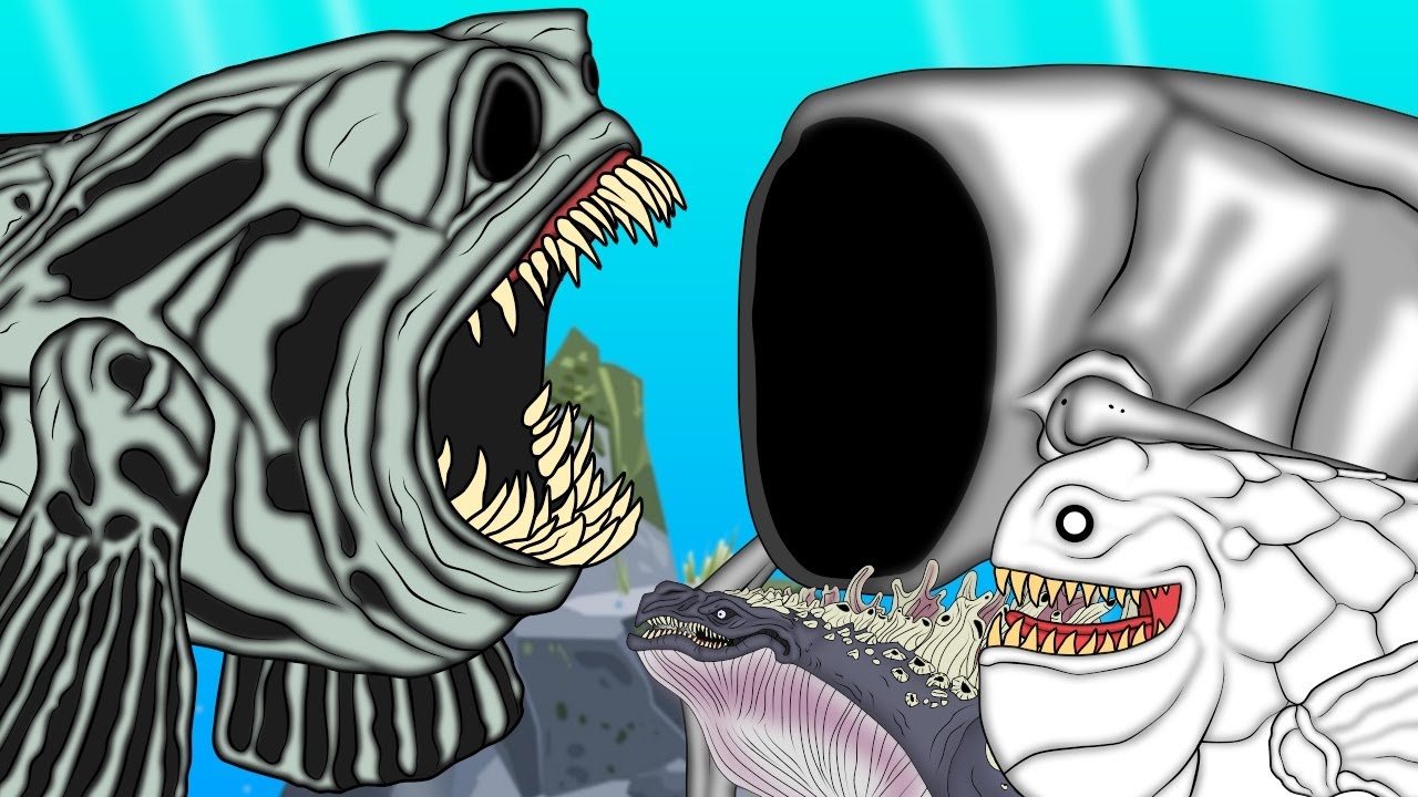Giant fish(Zoonomaly) VS Bloop VS Whale godzilla VS Sea eater