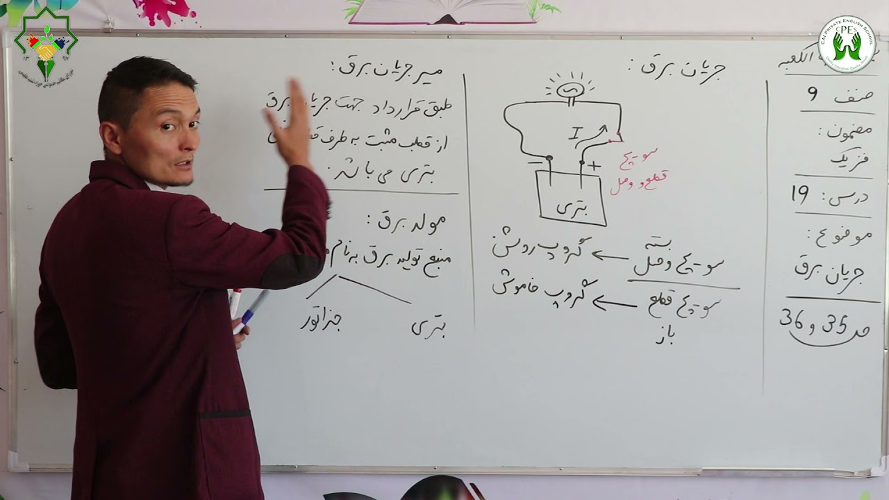 فزیک صنف نهم: درس 19 ( جریان برق )