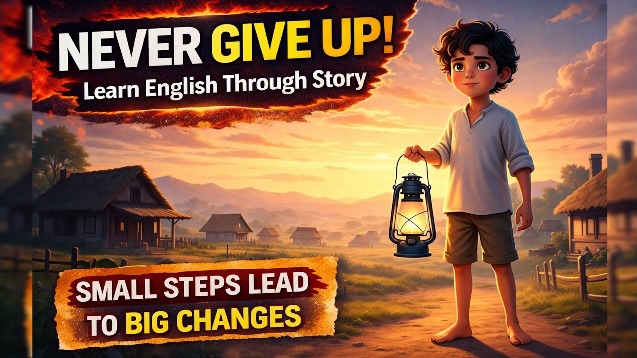 Never Give Up | Learn English Through Story ⭐ Story of a Poor Little Boy | English Story